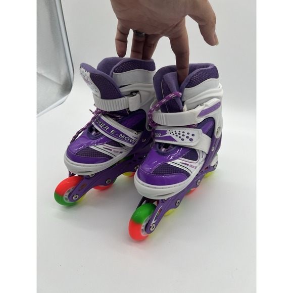 JIFAR Kids Inline Skates Adjustable Sz 2-5 Light-up In/Outdoor Protective Gear - Picture 1 of 4